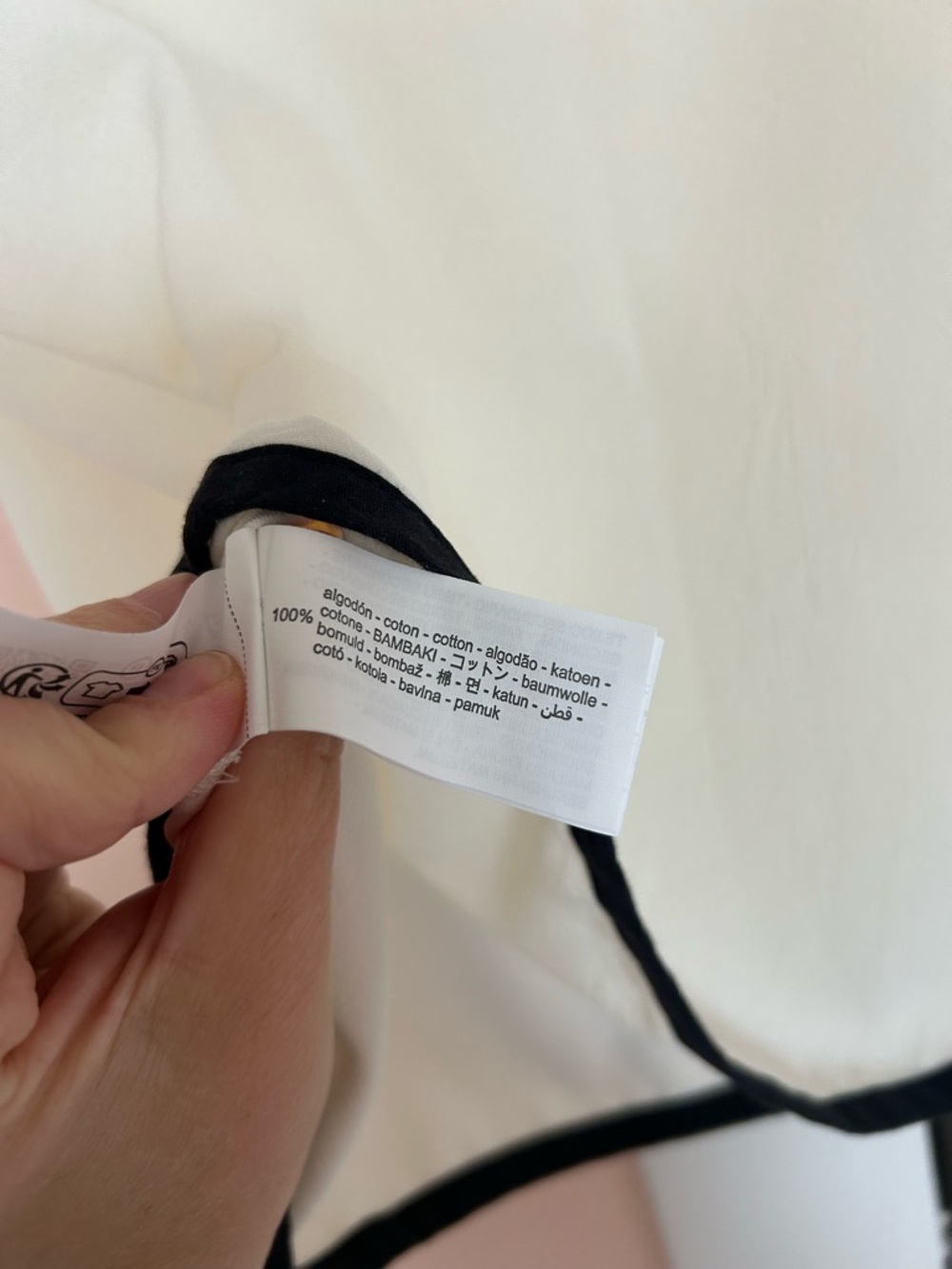 Zara White Sleeveless Contrast-Trim Top size L - Picture 6 of 7
